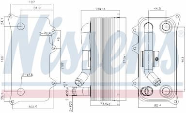 Eļļas radiators, Motoreļļa NISSENS 91273 5