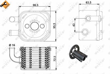 Eļļas radiators, Motoreļļa NRF 31170 5