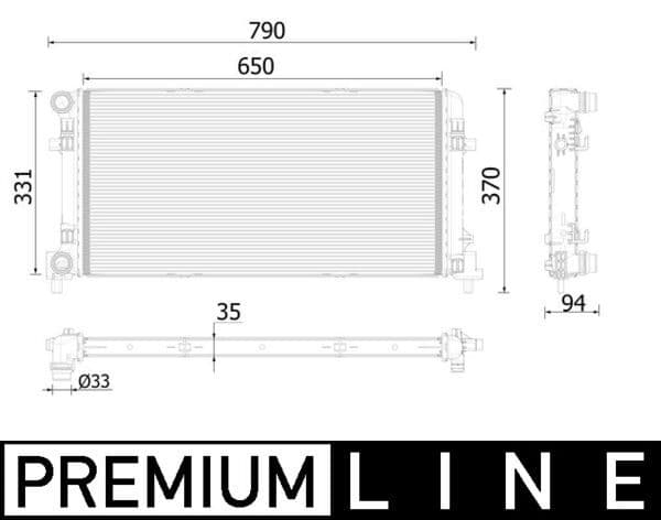 Radiators, Motora dzesēšanas sistēma MAHLE CR 2222 000P 1