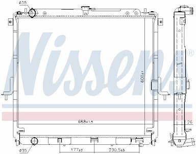 Radiators, Motora dzesēšanas sistēma NISSENS 68726 5