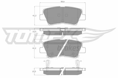 Bremžu uzliku kompl., Disku bremzes TOMEX Brakes TX 17-69 1