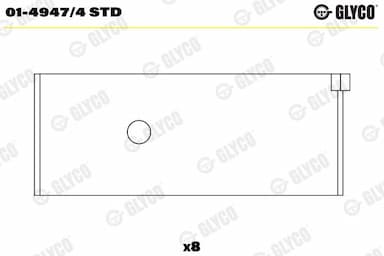 Klaņa gultnis GLYCO 01-4947/4 STD 1