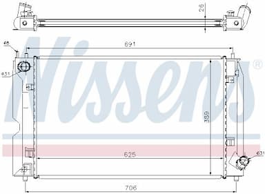 Radiators, Motora dzesēšanas sistēma NISSENS 64679A 6