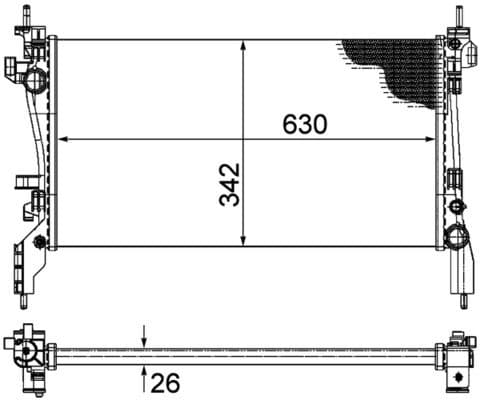 Radiators, Motora dzesēšanas sistēma MAHLE CR 1120 000P 1