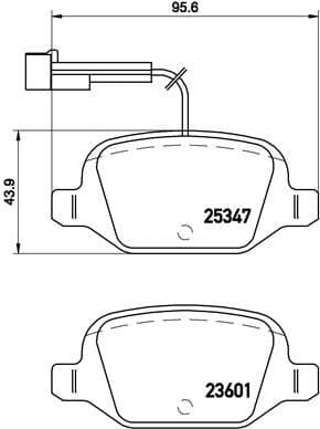 Bremžu uzliku kompl., Disku bremzes BREMBO P 23 146 1