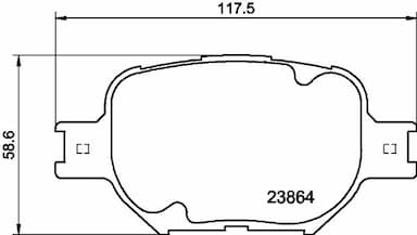 Bremžu uzliku kompl., Disku bremzes HELLA 8DB 355 010-201 1