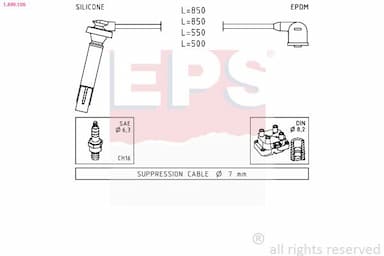 Augstsprieguma vadu komplekts EPS 1.499.106 1