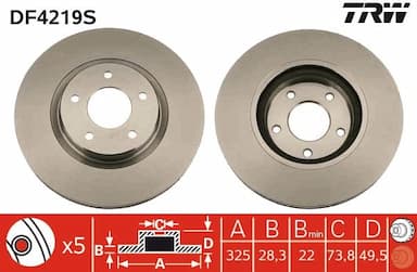 Bremžu diski TRW DF4219S 1