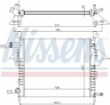 Radiators, Motora dzesēšanas sistēma NISSENS 63856 5