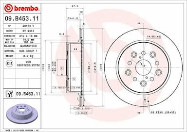 Bremžu diski BREMBO 09.B453.11 1