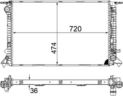 Radiators, Motora dzesēšanas sistēma MAHLE CR 1134 000S 1