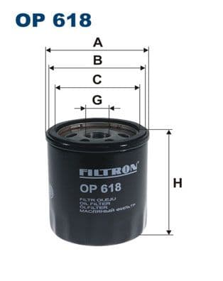 Eļļas filtrs FILTRON OP 618 1