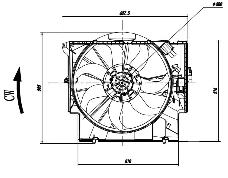 Ventilators, Motora dzesēšanas sistēma NRF 47923 1