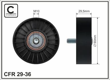 Parazīt-/Vadrullītis, Ķīļrievu siksna CAFFARO 29-36 1