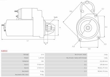 Starteris AS-PL S3053 5