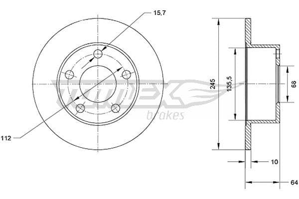 Bremžu diski TOMEX Brakes TX 70-02 1