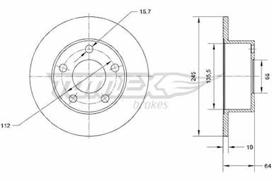 Bremžu diski TOMEX Brakes TX 70-02 1