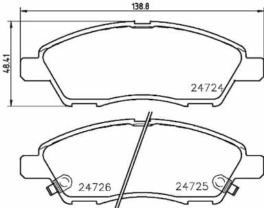 Bremžu uzliku kompl., Disku bremzes HELLA 8DB 355 014-071 1