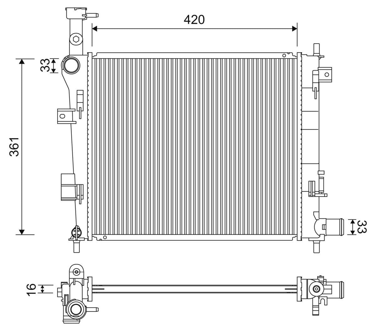 Radiators, Motora dzesēšanas sistēma VALEO 701223 1