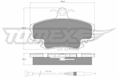 Bremžu uzliku kompl., Disku bremzes TOMEX Brakes TX 11-78 1