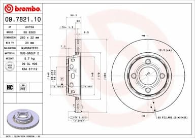 Bremžu diski BREMBO 09.7821.10 1