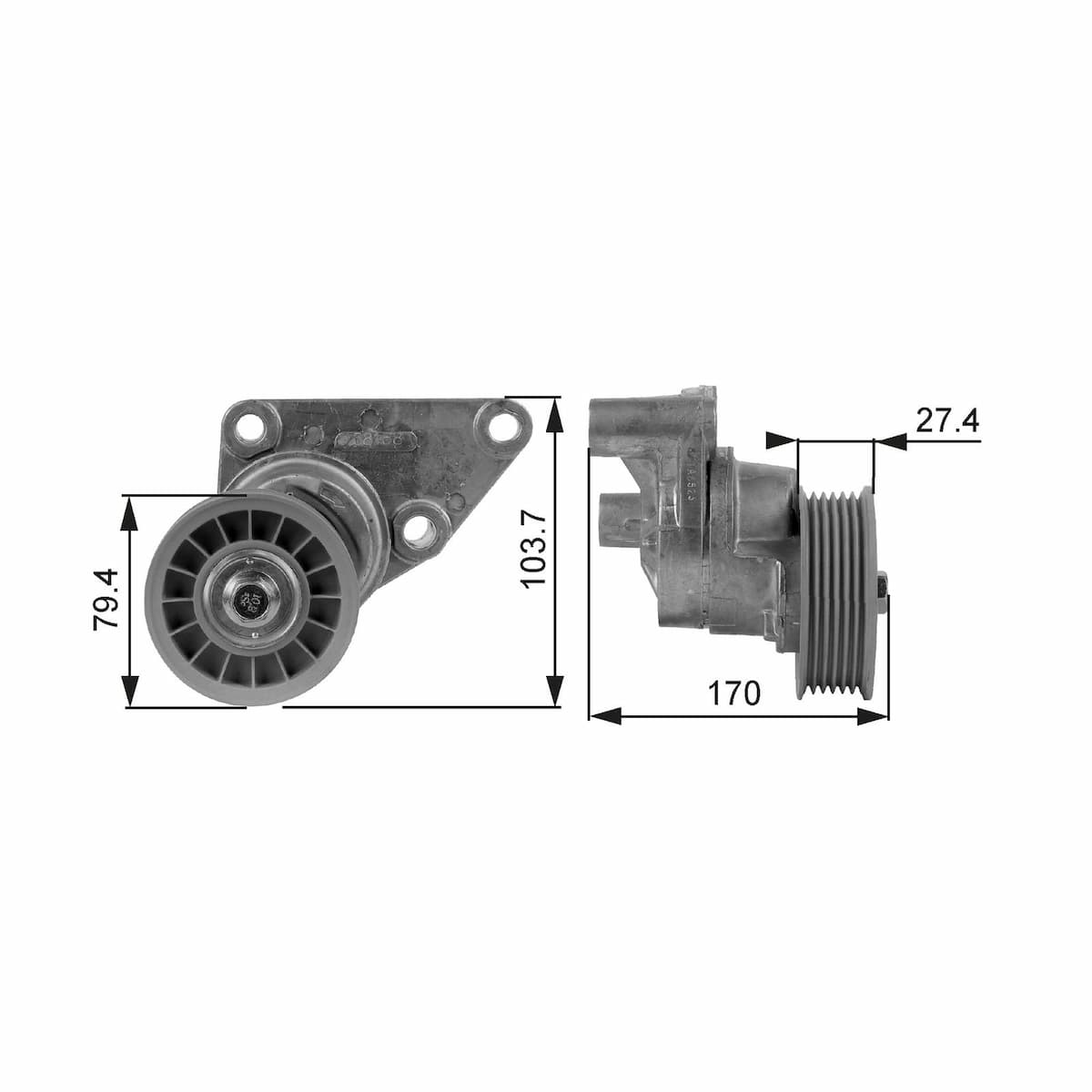 Siksnas spriegotājs, Ķīļsiksna GATES T38158 1