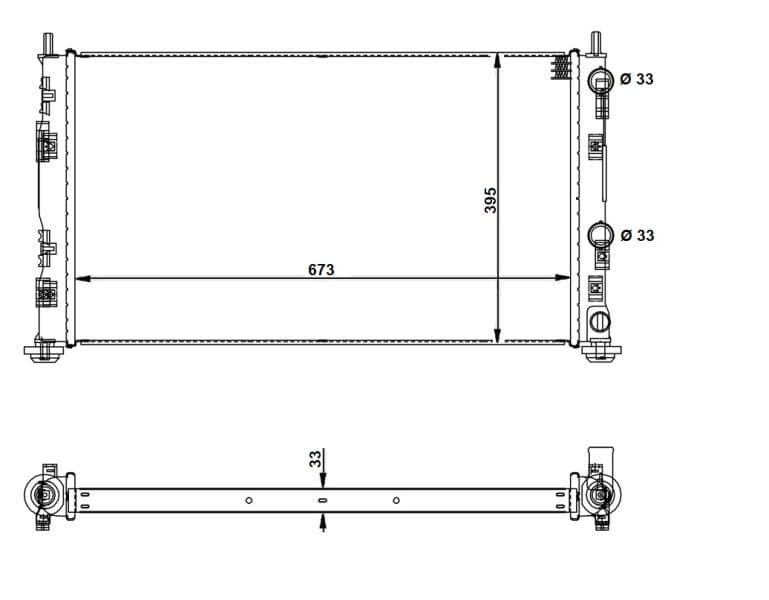 Radiators, Motora dzesēšanas sistēma NRF 53733 1