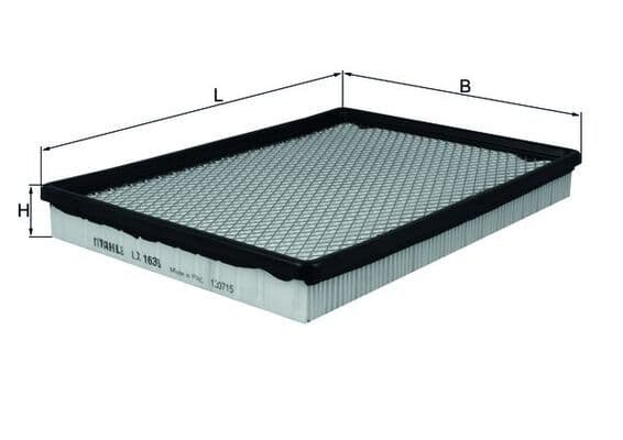 Gaisa filtrs KNECHT LX 1636 1