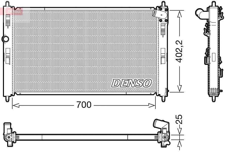 Radiators, Motora dzesēšanas sistēma DENSO DRM45053 1