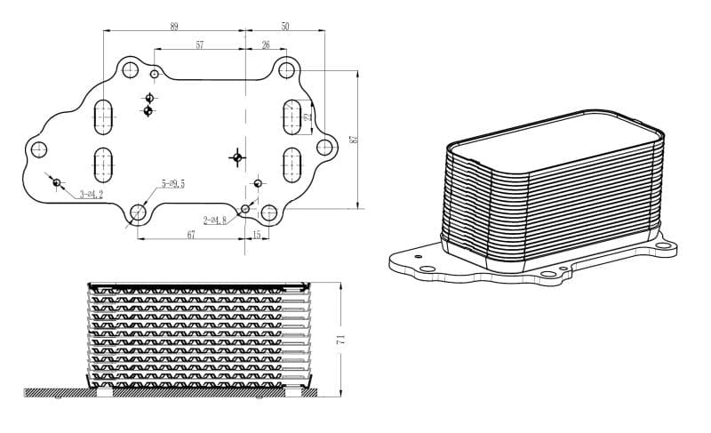 Eļļas radiators, Motoreļļa NRF 31848 1