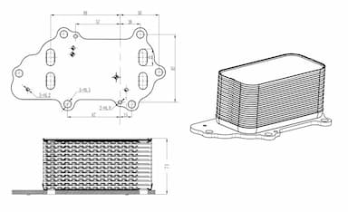 Eļļas radiators, Motoreļļa NRF 31848 1