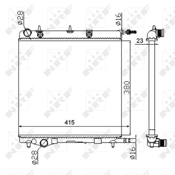 Radiators, Motora dzesēšanas sistēma NRF 50430A 1