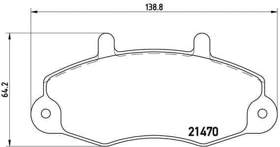 Bremžu uzliku kompl., Disku bremzes BREMBO P 24 032 1