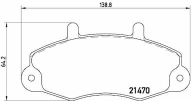 Bremžu uzliku kompl., Disku bremzes BREMBO P 24 032 1