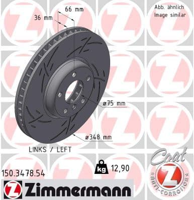 Bremžu diski ZIMMERMANN 150.3478.54 1