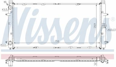 Radiators, Motora dzesēšanas sistēma NISSENS 65273A 6