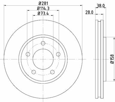 Bremžu diski HELLA 8DD 355 107-891 4