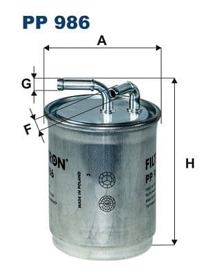 Degvielas filtrs FILTRON PP 986 1