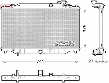 Radiators, Motora dzesēšanas sistēma DENSO DRM44049 1