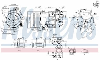 Kompresors, Gaisa kond. sistēma NISSENS 890420 1