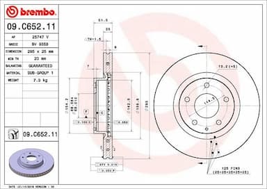 Bremžu diski BREMBO 09.C652.11 1