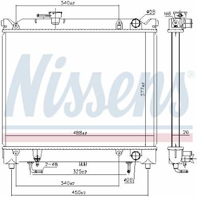 Radiators, Motora dzesēšanas sistēma NISSENS 606692 6