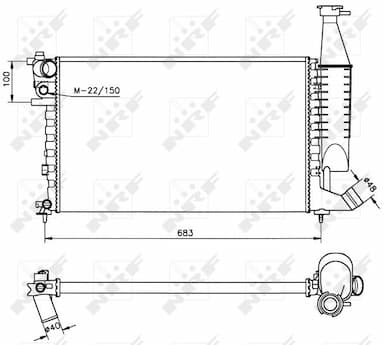 Radiators, Motora dzesēšanas sistēma NRF 58174 4