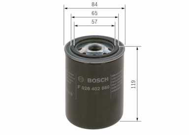 Degvielas filtrs BOSCH F 026 402 860 5