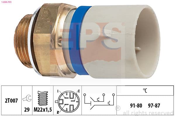 Termoslēdzis, Radiatora ventilators EPS 1.850.701 1