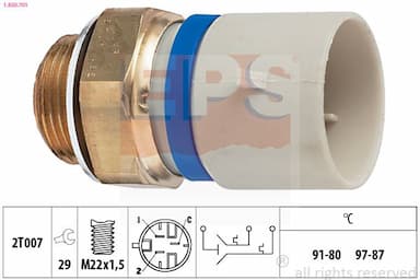 Termoslēdzis, Radiatora ventilators EPS 1.850.701 1