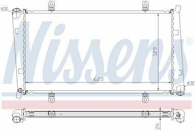 Radiators, Motora dzesēšanas sistēma NISSENS 65560A 5