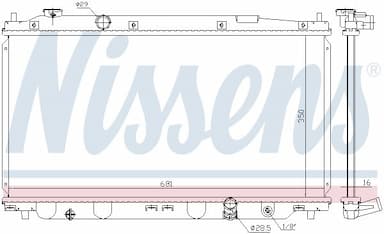 Radiators, Motora dzesēšanas sistēma NISSENS 68150 5