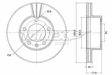 Bremžu diski TOMEX Brakes TX 70-91 1