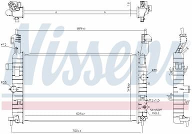 Radiators, Motora dzesēšanas sistēma NISSENS 630748 5